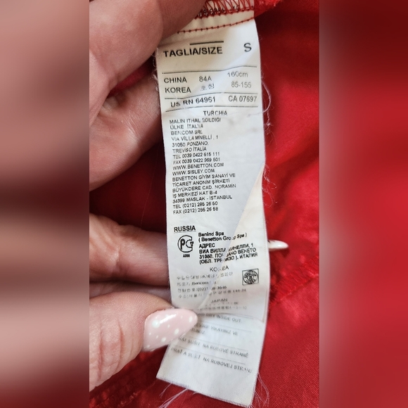 Benneton Bright Coral Blouse - Picture 4 of 8